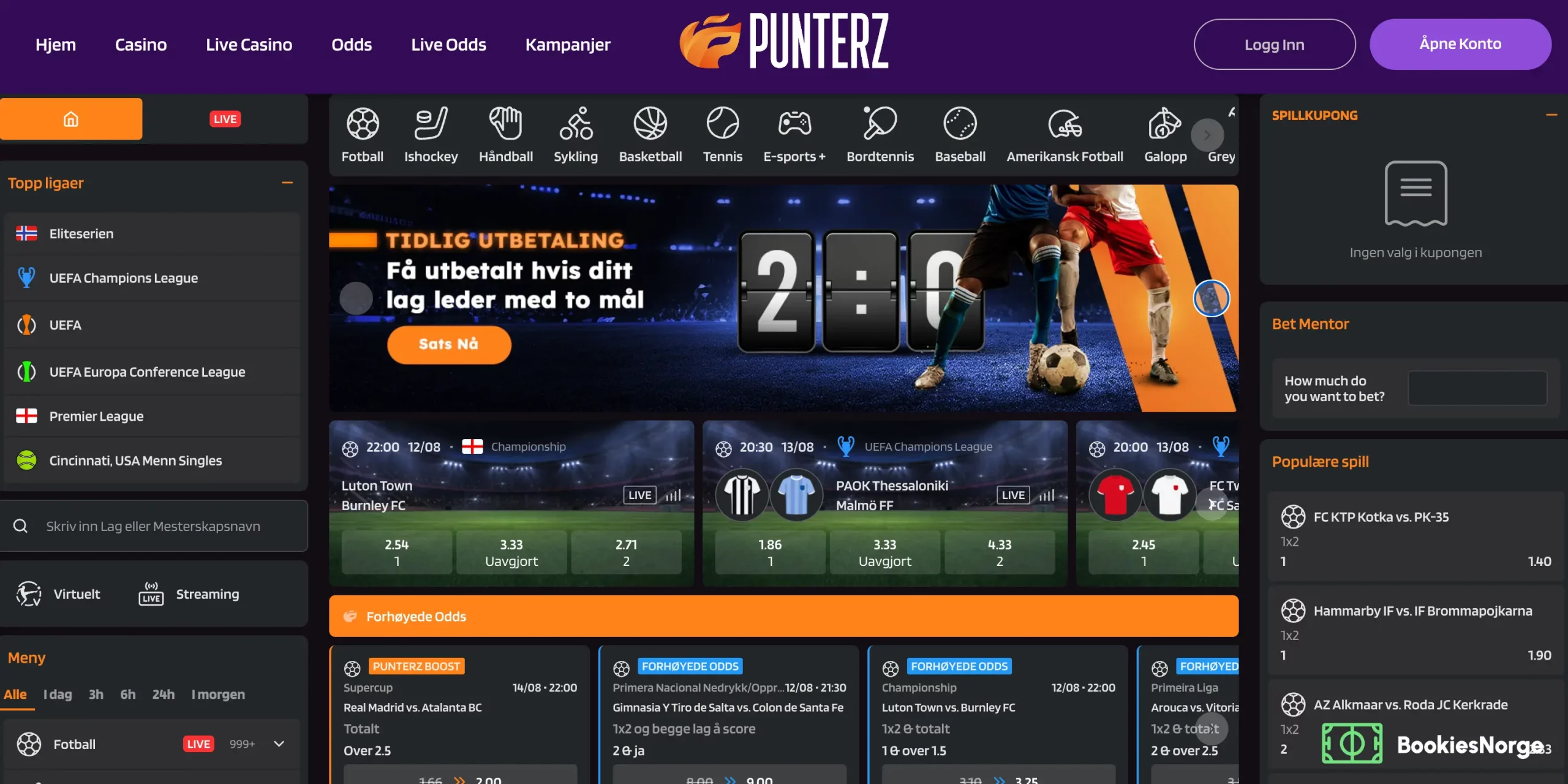 Anmeldelse av Punterz bookmaker