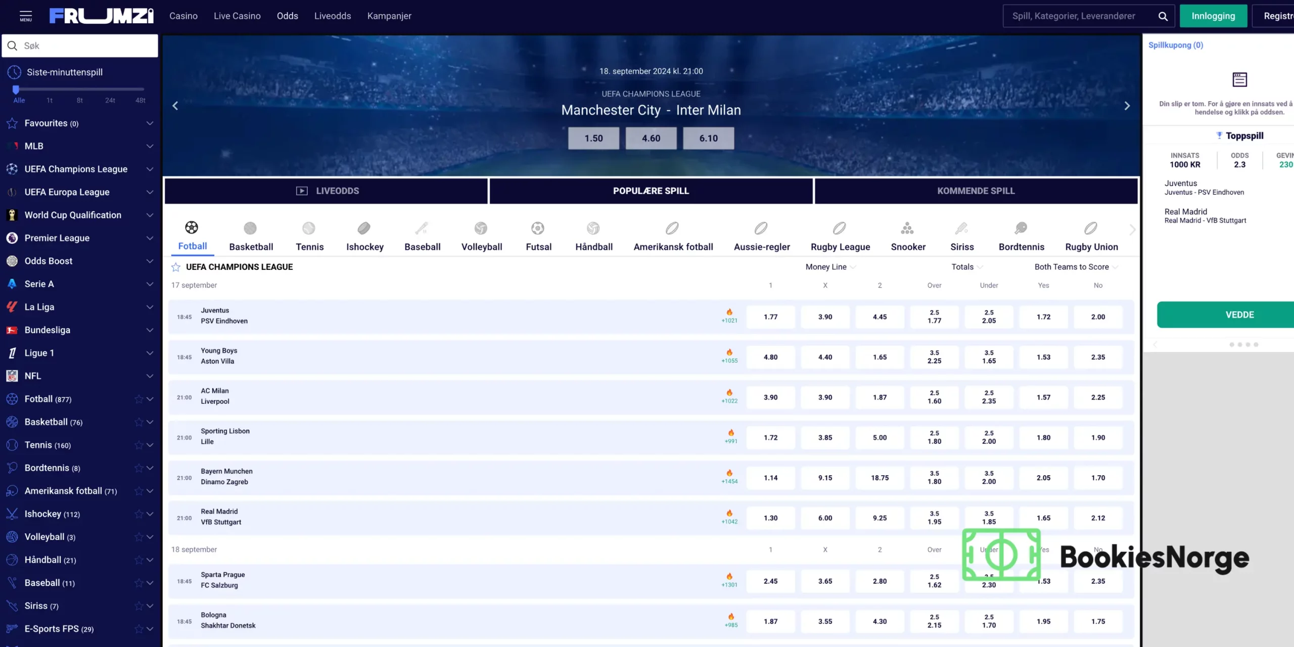 Anmeldelse av Frumzi bookmaker