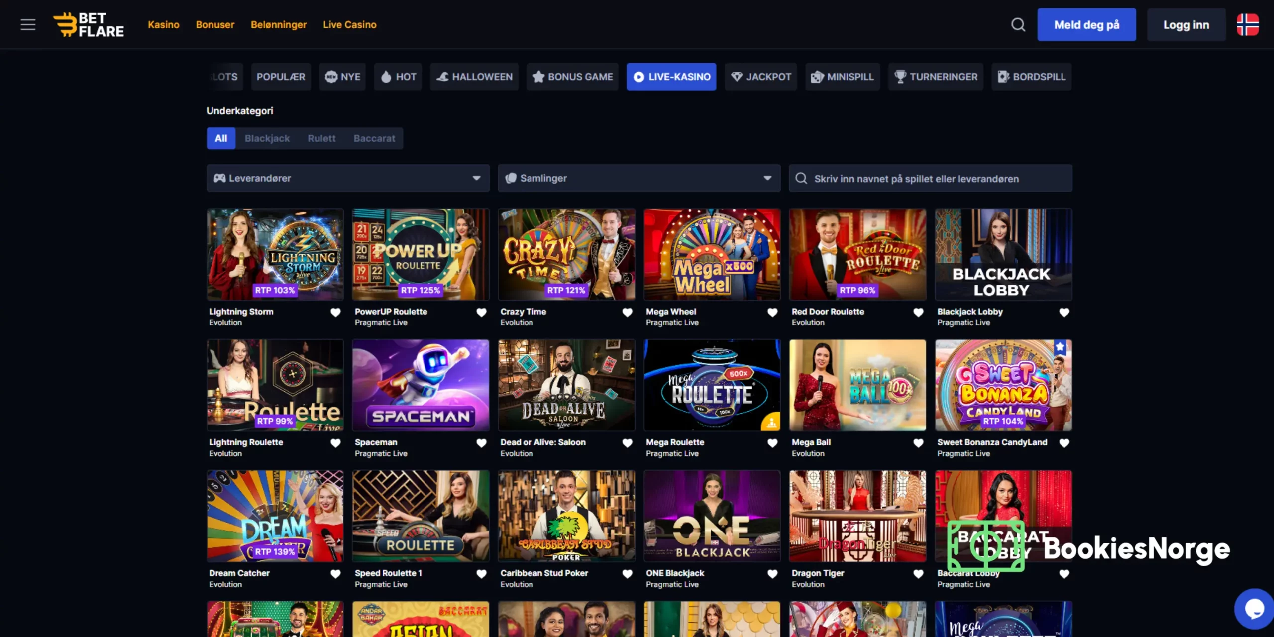 Live casino Betflare