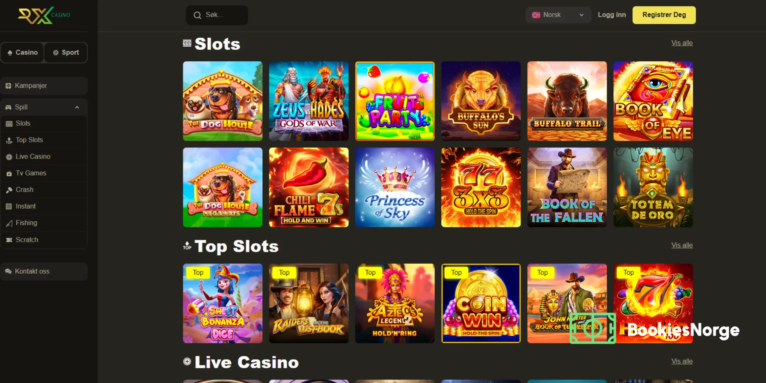 Casinospill hos RX Casino