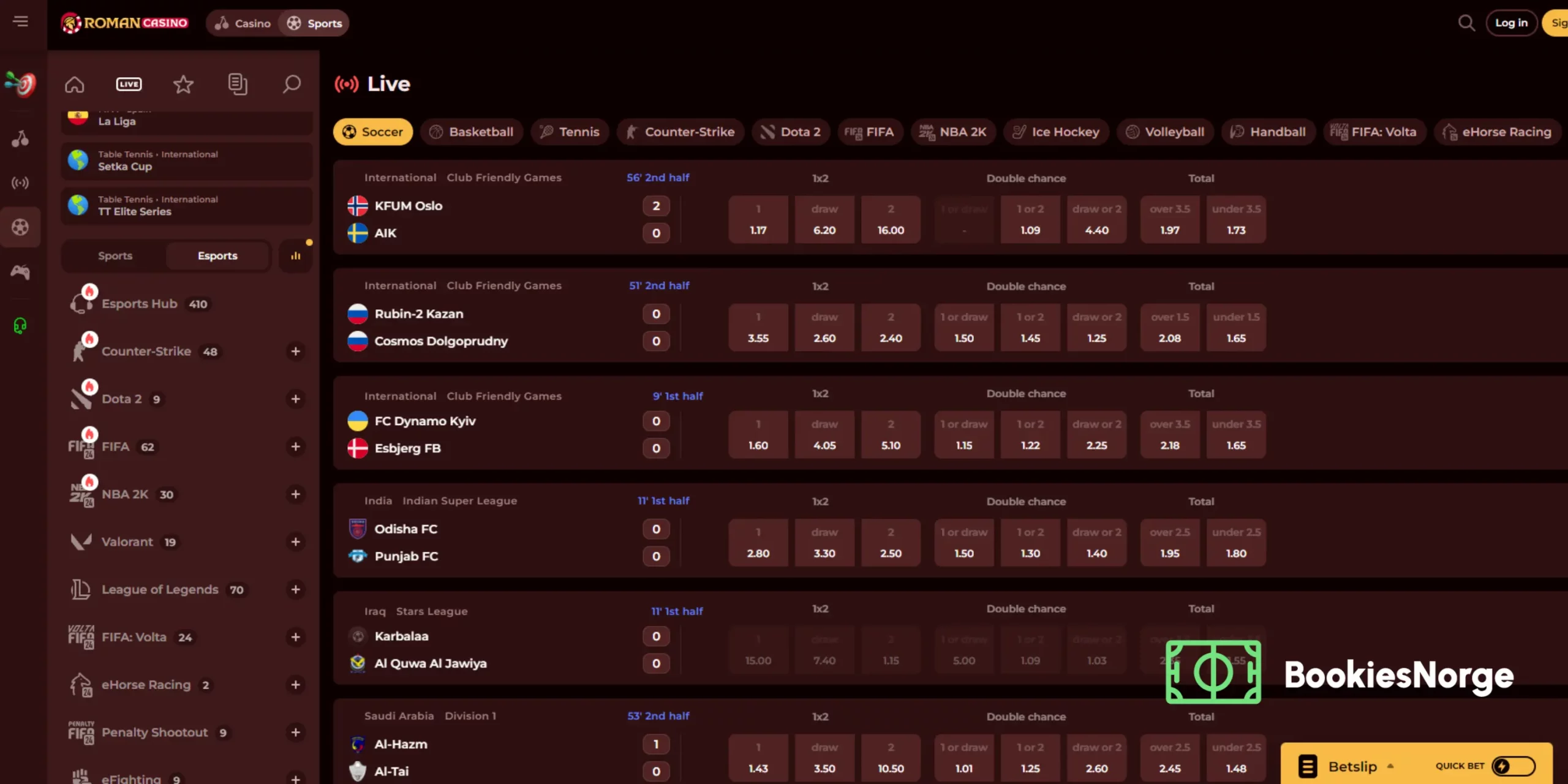 Livebetting Roman Casino