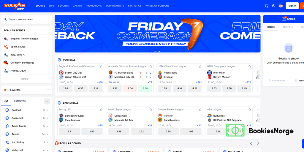 VulkanBet bettingmarkets